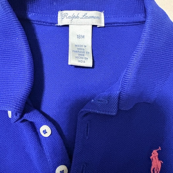 Ralph Lauren Royal Blue Polo with Pink Emblem - Picture 3 of 3